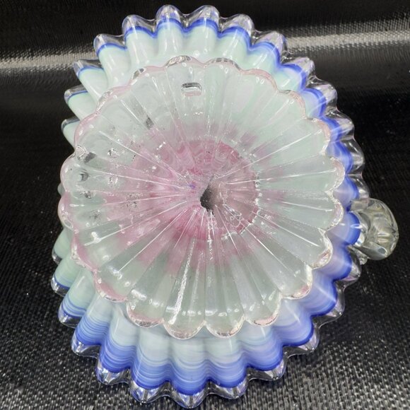 Venetian Art Glass Duck Bird Chicken Shaped Dish Bowl Candy Dish Container Italy - Picture 9 of 13